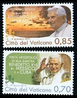 VATICANO 2013 - VIAJES DEL PAPA - SERIE DE 2 SELLOS - Unused Stamps