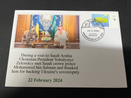 2-3-2024 (1 Y 43) Ukraine President Zelenskiy Visit To Saudi Arabia And Metting With Crown Prince Bin Salman - Otros & Sin Clasificación