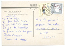 CP Postée De Covilhã (Portugal) Pour Vierzon (18) - Covilhã - 2 Timbres 1997 - Usati