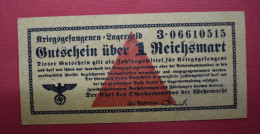 Banknotes Germany Third Reich Lagergeld Billet Camp Prisonnier Allemand 1 Reichsmark - Andere & Zonder Classificatie