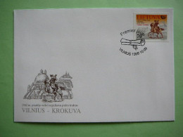 FDC - Postal History. Horses # Lietuva Litauen Lituanie Litouwen Lithuania 1998 #Mi.676 - Lituanie