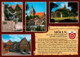 73059342 Moelln Lauenburg Brunnenfigur Kirche Rathaus Moelln Lauenburg - Mölln