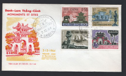 1964  Monuments And Sites  Set Of 4 On FDC Sc 247-250 - Vietnam