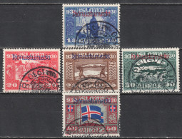 Iceland, 1930, Official Stamps, Short Set, Used, Mi #44-59, CV=EUR175 - Other & Unclassified
