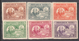 Venezuela, 1949, Airmail, Airplane, Compl.set, MNH, Mi #547-52, CV=EUR20 - Venezuela