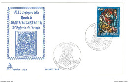 VATICANO  FDC CAPITOLIUM - ANNO 2007 -  SANTA ELISABETTA - FDC