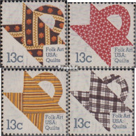 USA 1329-1332 (kompl.Ausg.) Postfrisch 1978 Amerikanische Volkskunst-Steppdecke - Unused Stamps