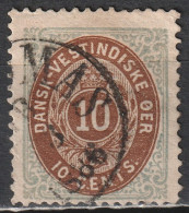 Danish West Indies, 1876, Definitives, 10c, Used, Mi #10I, CV=EUR40 - Deens West-Indië