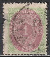 Danish West Indies, 1873, Definitives, 1c, Used, Mi #5Ia, CV=EUR150 - Deens West-Indië