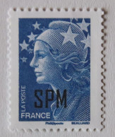 SPM 2009 Marianne De Beaujard YT 941/944   4 TP Bleu Foncé Ss Val + 0,72+0,85+0,88      Neuf - Ongebruikt