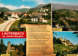 73056264 Lautenbach Gernsbach Ortsblick Lautenfelsen Teufelsmuehle Schloss Ebers - Gernsbach