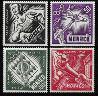 Monaco P.A N°51/54* Jeux Olympiques D'Helsinki. Cote 54.5€. - Poste Aérienne