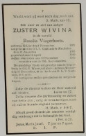 Rosalia Vingerhoets ° Lier 1885 En † Mechelen 1913 Zuster Wivina - Religion & Esotérisme