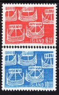 Iceland - 1969 - Viking Ship From Old Swedish Coin - Mint Stamp Set - Unused Stamps