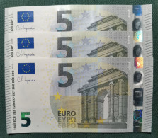 5 EURO SPAIN 2013 LAGARDE V014A4 VB CORRELATIVE TRIO SC FDS UNCIRCULATED PERFECT - 5 Euro