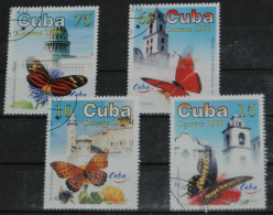 CUBA 1999, Butterflies, Insects, Fauna, Tourism, Mi #4228-31, Used - Papillons