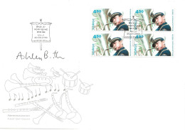 Norway 2001 100 Years Of Student Brass Bands Mi 1385 X 4 In FDC With Signatur Designer - Briefe U. Dokumente