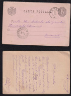 Rumänien Romania 1889 Stationery Postcard BERLA X BUCURESTI - Lettres & Documents