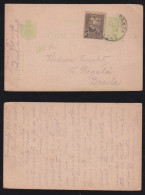 Rumänien Romania 1916 Stationery Postcard 5B + Ajutor Stamp CONSTANTO X BRAILA - Lettres & Documents