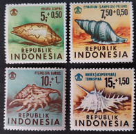 Coquillages Shells // Série Complète Neuve ** MNH ; Indonnésie YT 586/589 (1969) Cote 3 € - Indonesia