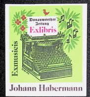 EX LIBRIS OTTO KUCHENBAUER Per JOHANN HABERMANN 93/83 L27bis-F01 DONAUWORTHER BEITUNG EX MUSICIS - Ex-libris