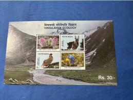 India 1996 Michel Block 7 Flora Und Fauna Des Himalayas MNH - Ungebraucht