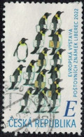 République Tchèque 2022 Oblitéré Used Pingouins Portant Des Lettres Y&T CZ 1024 SU - Gebraucht
