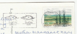 Finland POST TELE 350th Anniv SLOGAN Cover Postcard Helsinki  Stamps Tree Trees Telecom - Lettres & Documents