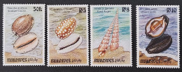 Coquillages Shells // Série Complète Neuve ** MNH ; Maldives YT 1646/1649 (1993) Cote 8 € - Maldivas (1965-...)
