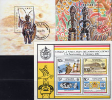 Postamt 1983 Tanzania Blocks 31,208+236 **/o 10€ Zulu-Krieger Tracht Posttransport S/s Blocs Military Sheets Bf Tansania - Posta