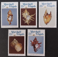 Coquillages Shells // Série Complète Neuve ** MNH ; Marshall YT 73/77 (1985) Cote 6 € - Marshall