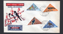 1970  Birds Triangular Stamps- Set Of 4 On FDC  Sc 364-7 - Viêt-Nam