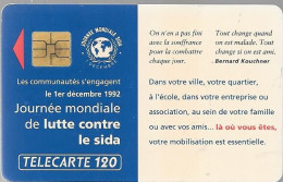 CARTE-PUCE-PUBLIC-F310A-120U-SO3-12/1992-SIDA INFO-Série N° A 268451-Utilisé-TBE-RARE - 1992