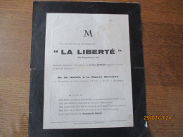 "LA LIBERTE" NEE FRANCAISE EN 1789 ASSASSINEE SUBITEMENT A SAINT-DENIS PAR M.MARX DORMOY DE LA PART DE MM.BOIN ARRIVISTE - Other & Unclassified