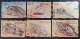 Coquillages Shells // Série Complète Neuve ** MNH ; Micronésie YT 1100/105 (2001) Cote 13.50 € - Micronésie
