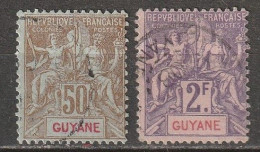 Guyane N° 47, 48 - Used Stamps