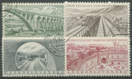 Tschechoslowakei 1955 Bauwerke Brücken Eisenbahnbrücken 945/48 Gestempelt - Used Stamps