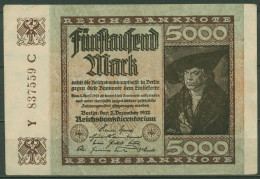 Dt. Reich 5000 Mark 1922, DEU-91f FZ C, Leicht Gebraucht (K1412) - 5.000 Mark