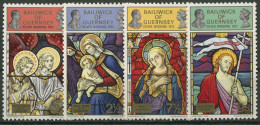 Guernsey 1972 Weihnachten Glasfenster, Elisabeth II. 71/74 Postfrisch - Guernesey