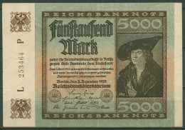 Dt. Reich 5000 Mark 1922, DEU-91f FZ P, Leicht Gebraucht (K1417) - 5.000 Mark