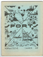 Cahier Ancien SPORT-natation-football-basket-cyclisme"atlhétisme-tennis-cahier écolier-librairie Sidot Nancy - Transportmiddelen