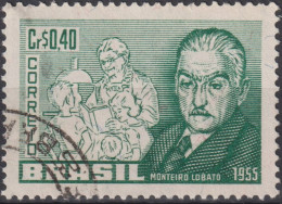 1955 Brasilien ° Mi:BR 885, Sn:BR 829, Yt:BR 612, José Bento Renato Monteiro Lobato (1882-1948) - Gebraucht