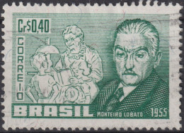 1955 Brasilien ° Mi:BR 885, Sn:BR 829, Yt:BR 612, José Bento Renato Monteiro Lobato (1882-1948) - Usati