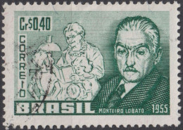 1955 Brasilien ° Mi:BR 885, Sn:BR 829, Yt:BR 612, José Bento Renato Monteiro Lobato (1882-1948) - Used Stamps