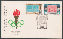 1964 URUGUAY FDC Tokio Special Postmark International Olympic Games - Jeux Olympique - Verano 1964: Tokio