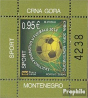 Montenegro Block15 (kompl.Ausg.) Postfrisch 2014 Fußball WM Brasilien - Montenegro