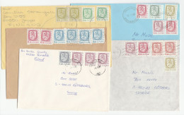 Collection 5 Diff STAMP COMBINATION Covers 1980s Finland To Sweden, Each Cover Franked Different Combination Of Stamp - Cartas & Documentos