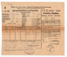 1908. BILL OF LADING,AUSTRIA,HUNGARY,SERBIA,BELGRADE TO PANCEVO,D.D.S.G. 18.06.1908. BELGRADE STAMP,SIGNET - Österreich