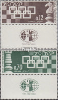 Israel 312-313 Mit Halbtab (kompl.Ausg.) Postfrisch 1964 Schach-Olympiade - Nuevos (con Tab)