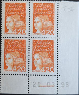 3094a** Luquet 4.20 Type II Orange - 1990-1999